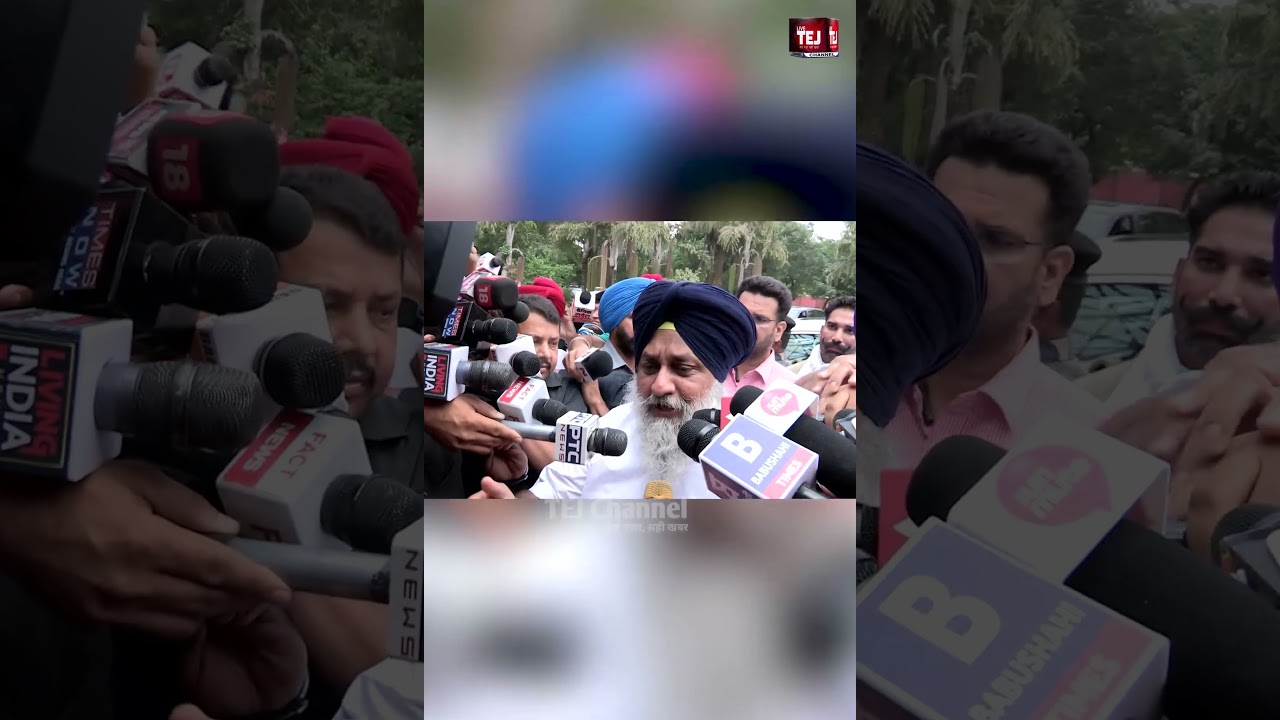 Shiromani Akali Dal president S. Sukhbir Singh Badal at party office Chandigarh