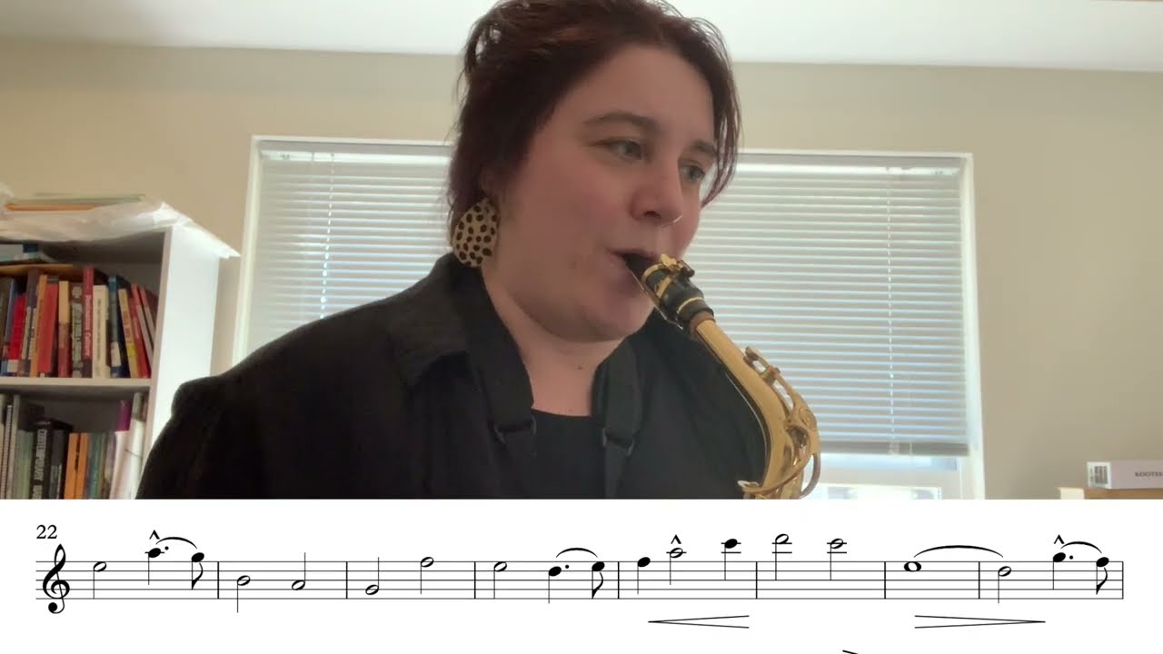 Sousa's Stars and Stripes Forever on Alto Saxophone (Playalong - Slow tempo half note = 100)