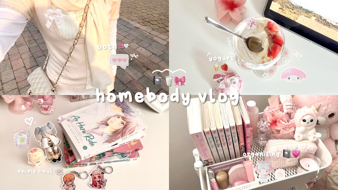 Уютный видеоблог 🥛🎀📓 Жизнь домоседки, покупки аниме, выпечка 🍪