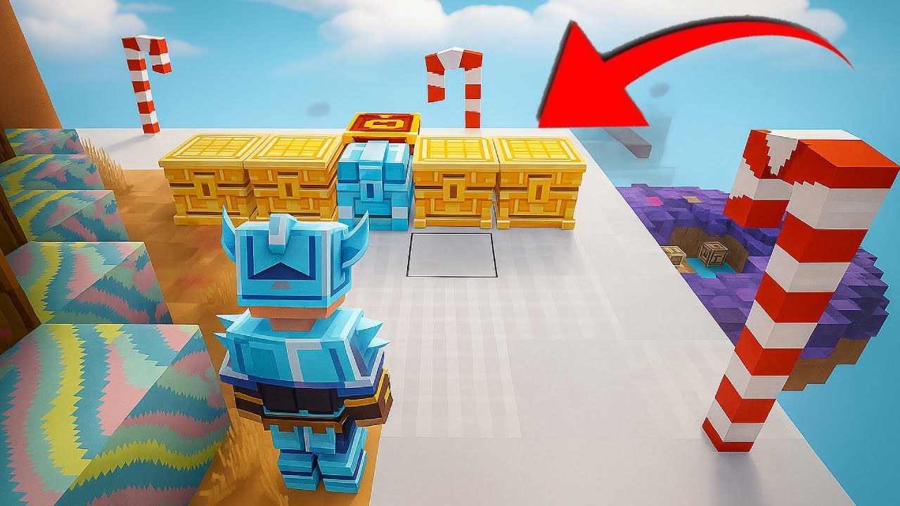 Insane Loot ! 4 Golden Chests 👑+ 1 Diamond in (MineFun.io) Sky Wars 🔥💎 #6