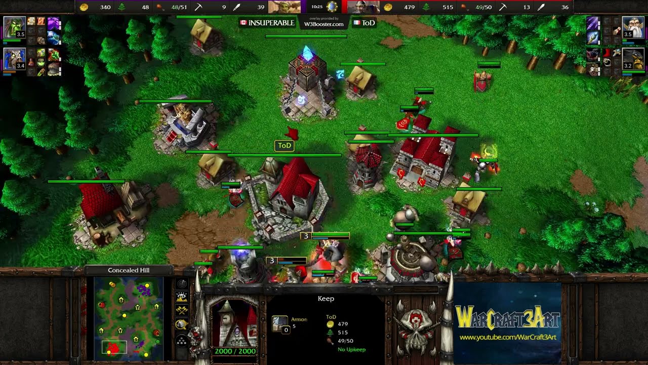 ToD(HU) vs iNSUPERABLE(ORC) - Warcraft 3: Classic - RN7251