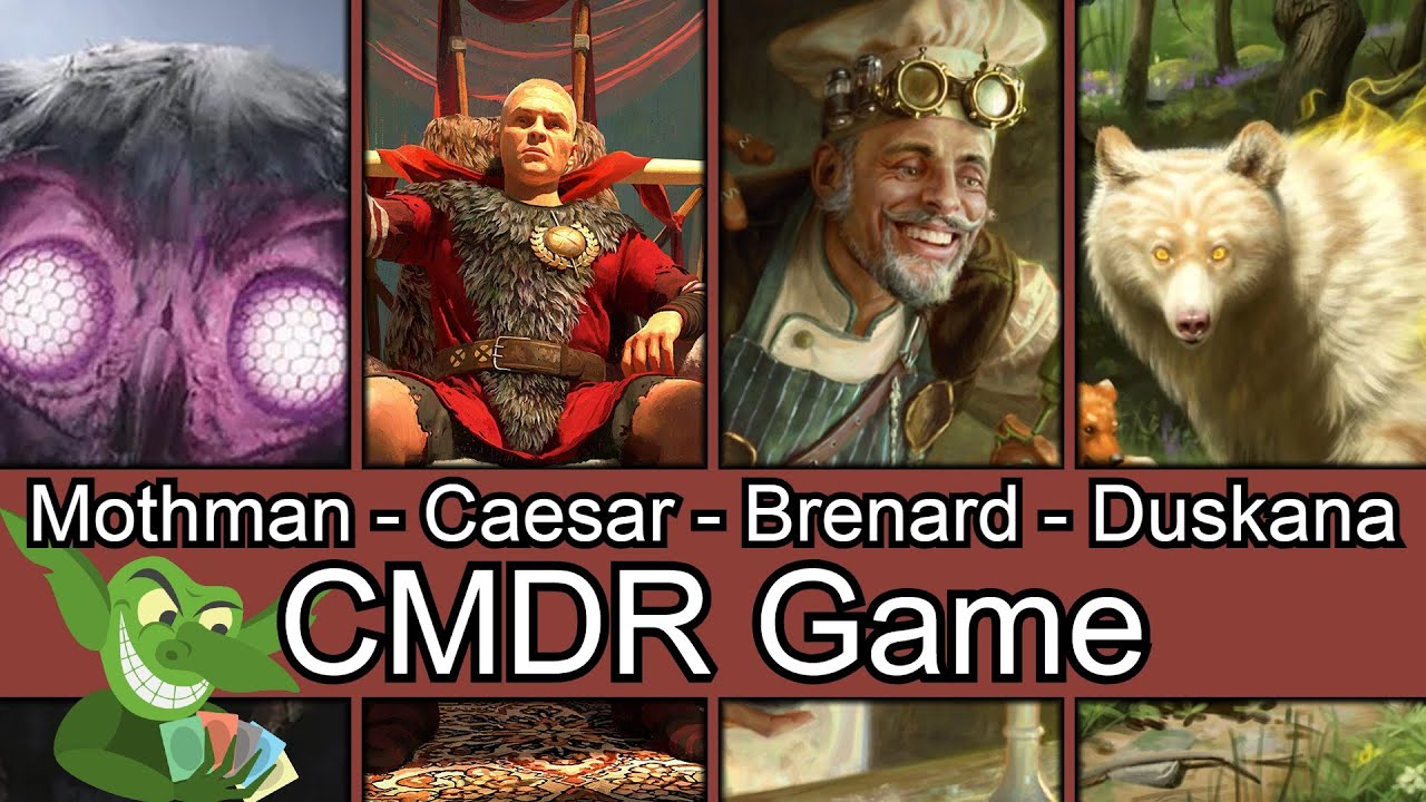 Wise Mothman vs Caesar vs Brenard vs Duskana EDH / CMDR game play for Magic: The Gathering