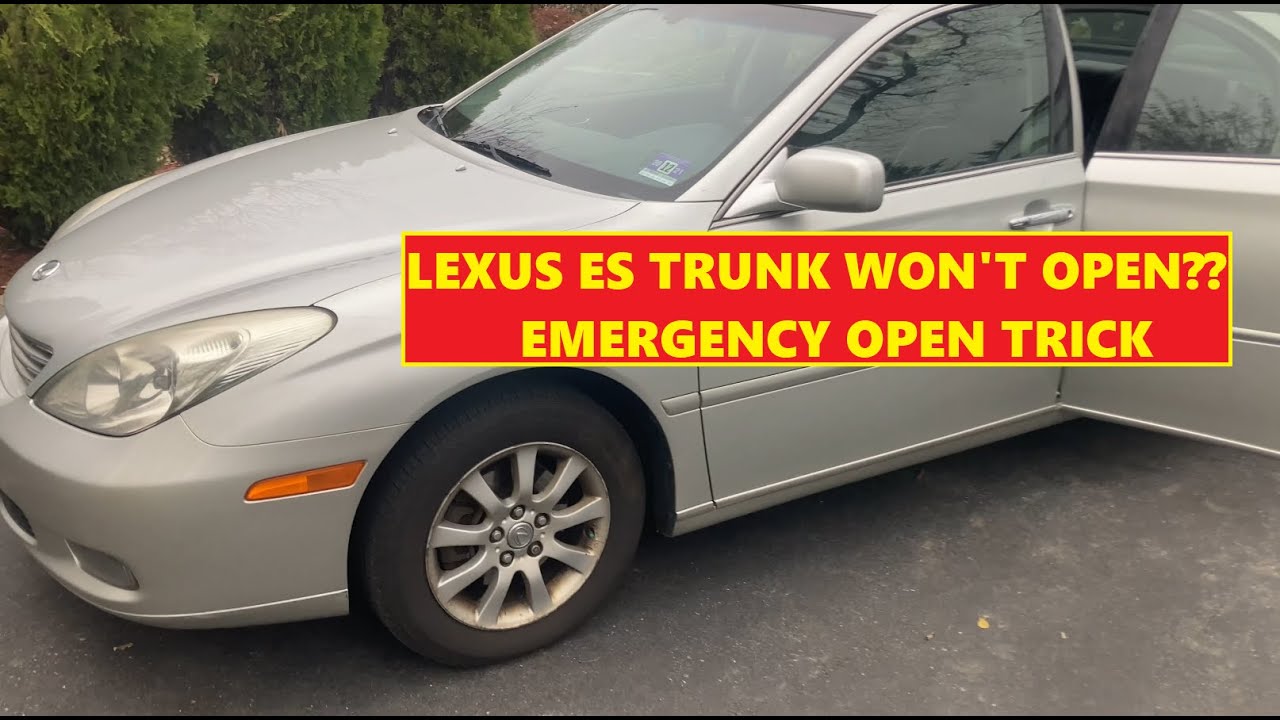 Lexus ES Trunk Won't Open - Emergency Open Trick