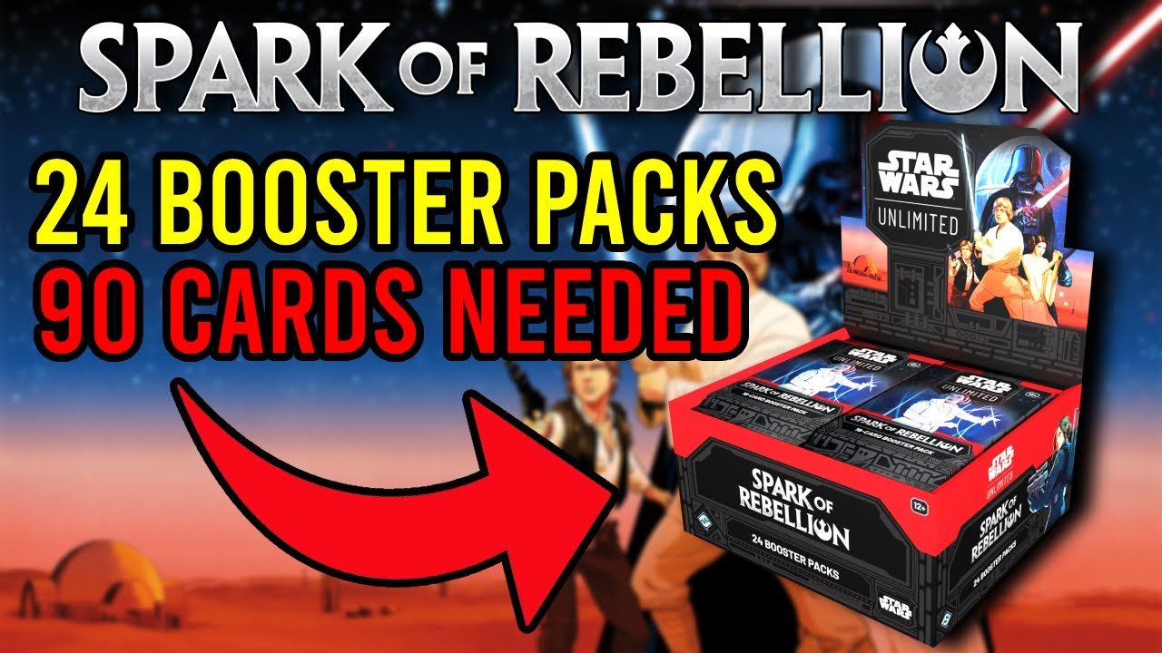 Can I Complete Star Wars Unlimited Spark of Rebellion? | Opening 24 Booster Packs