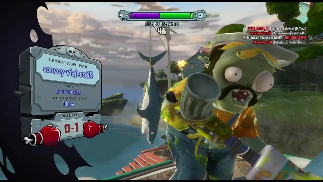 Plantas vs Zombies GW Derrota Por Equipos, Carnívora Blindada, 10 Derrotados