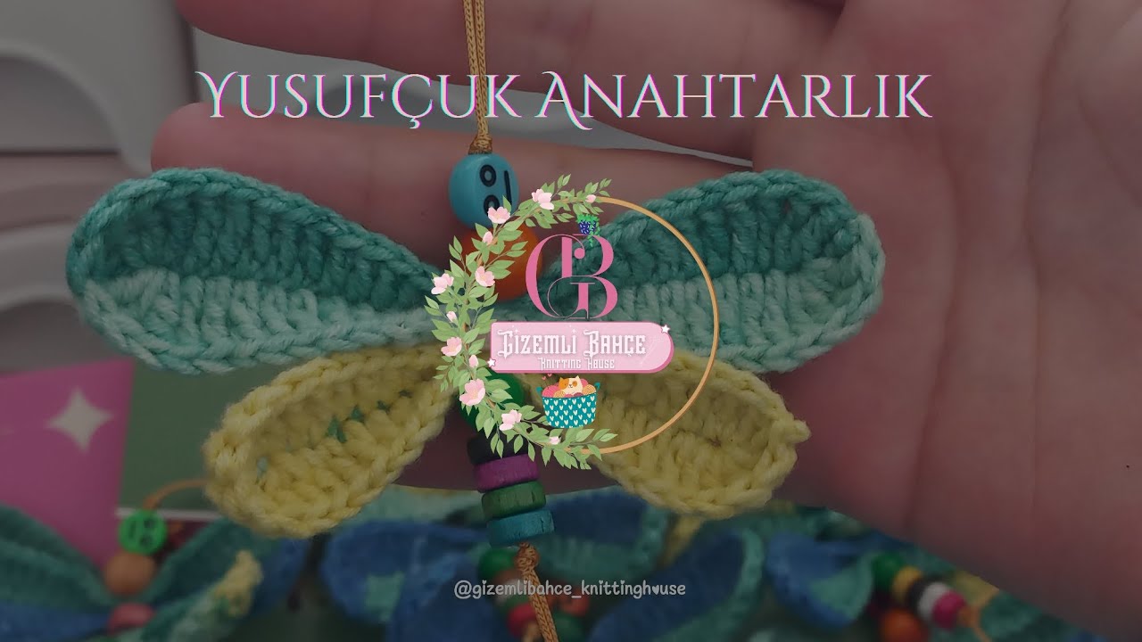 Örgü Yusufçuk Anahtarlık Tarifi #örgü #anahtarlık #dıy #handmade #keychain #dragonfly