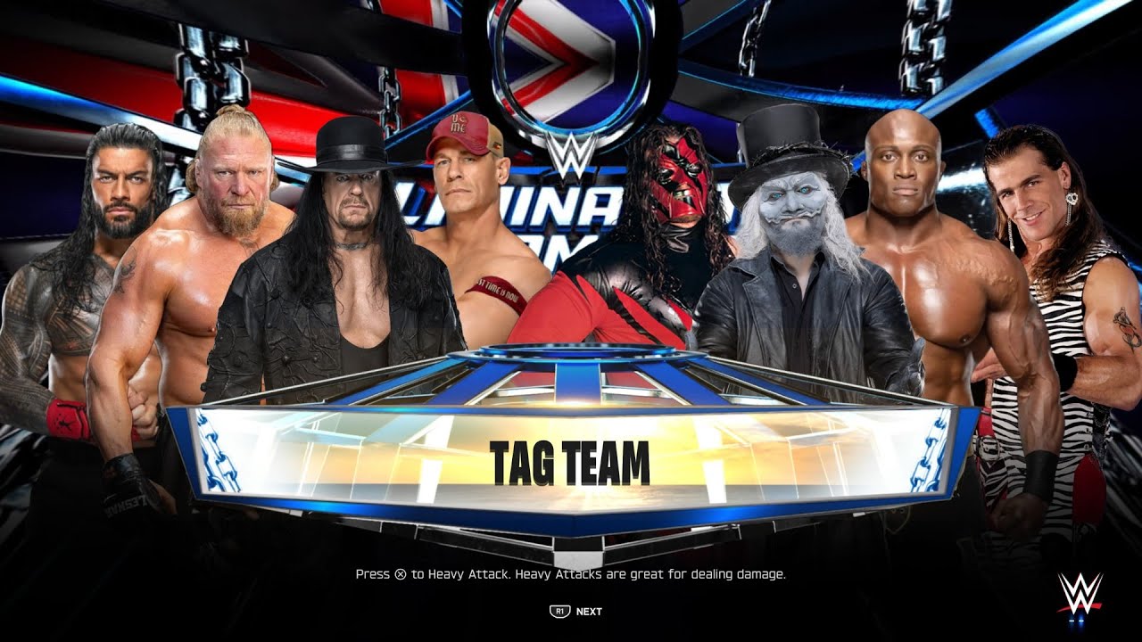 Roman, Brock, Undertaker & John Cena Vs Kane, Uncle Howdy, Lashley & Michaels | Elimination Chamber