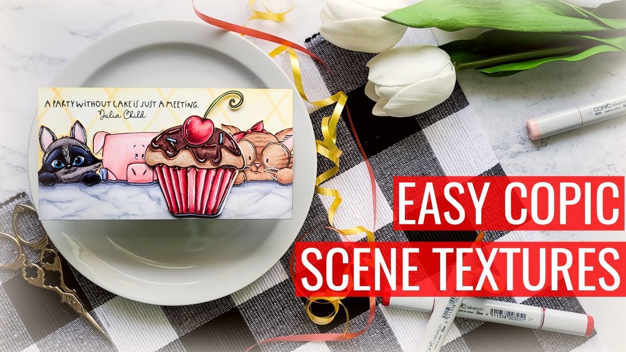 Beginner Friendly Copic Textures to Add to Scene Cards