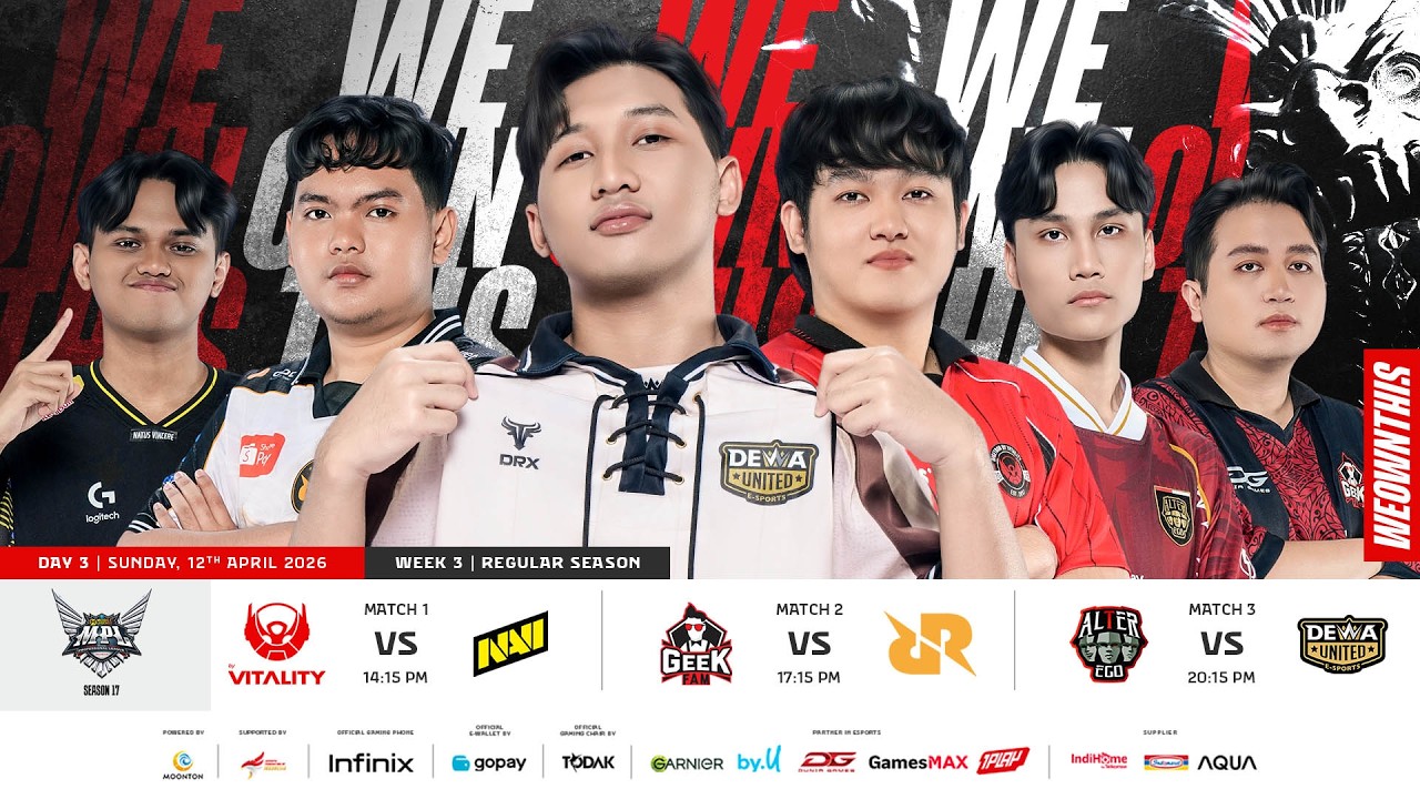 🔴 LIVE | MPL ID S17 | Regular Season Day 3 Week 3 | English