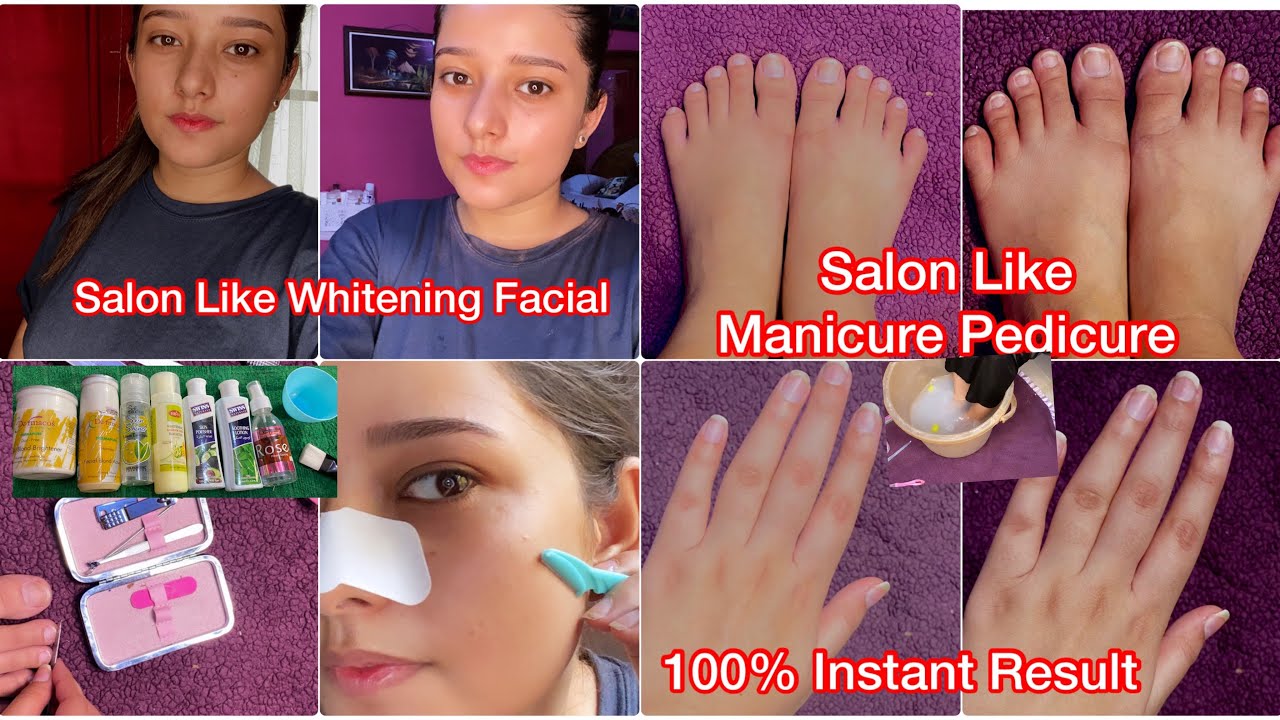 Eid Preparations Salon Like Manicure & Pedicure & Facial At Home || 100% Instant Results