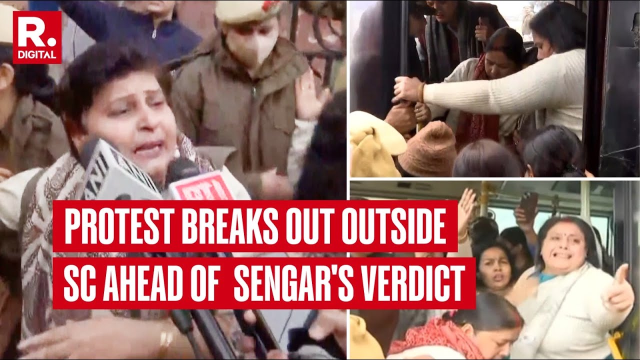 BREAKING: Protest Breaks Out Outside Supreme Court Ahead Of Kuldeep Sengar Bail Plea Hearing