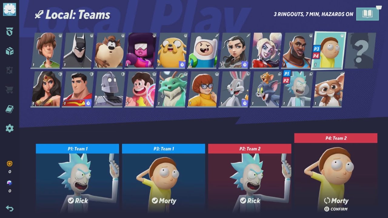 MultiVersus PS5 Rick & Morty vs Rick & Morty 4-Player Local Co-Op