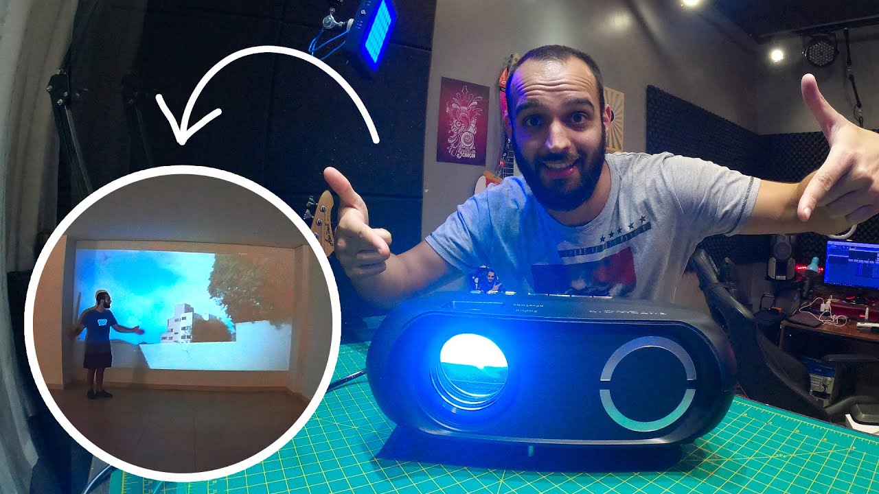 TESTANDO PROJETOR DE 300 POLEGADAS! (Blitzwolf bw-vp11)