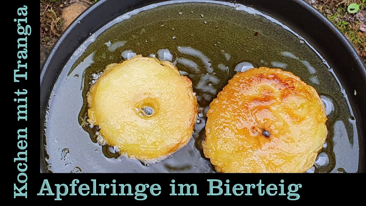 Draußen Kochen mit Trangia: Apfelringe im Bierteig (Bushcraft Outdoor Camping Rezept)