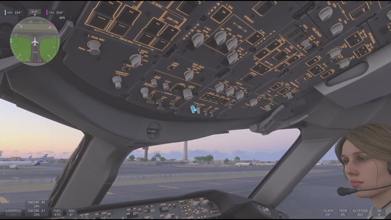 Microsoft Flight Simulator 2024 Cairo 787-10 Landing