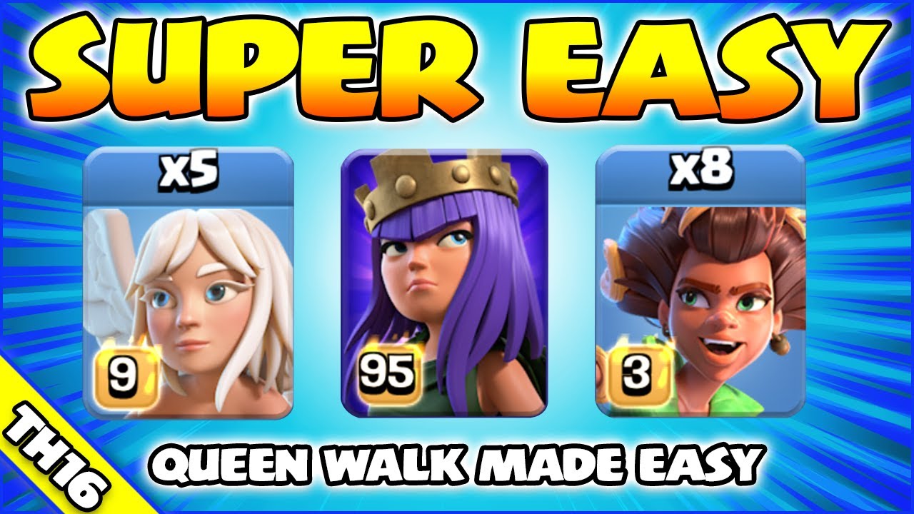 Bad at Queen Walks? NO PROBLEM...USE THIS!!! TH16 Attack Strategy (Clash of Clans)