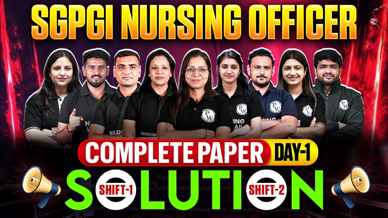 SGPGI Nursing Officer Paper Solution | SGPGI Nursing Officer Exam Analysis 2026 | SGPGI Lucknow
