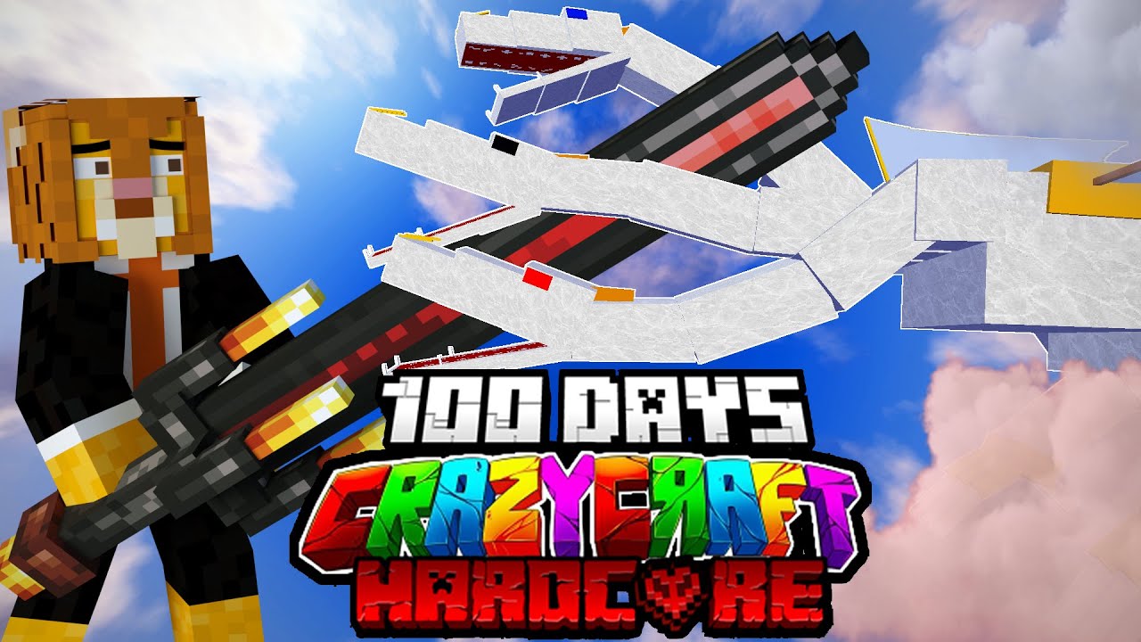 I Spent 100 Days in CRAZY CRAFT in Hardcore Minecraft