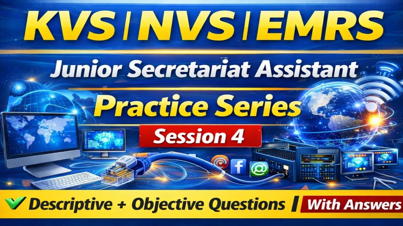 KVS NVS EMRS JSA Tier-2 | Practice Series | Session 4 | Descriptive & Objective | PDF Notes