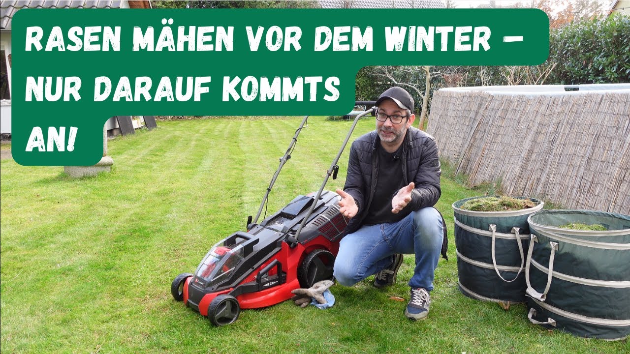 RASEN MÄHEN VOR DEM WINTER ❄️❄️❄️ Bester Zeitpunkt & Tipps für Anfänger ✅✅✅