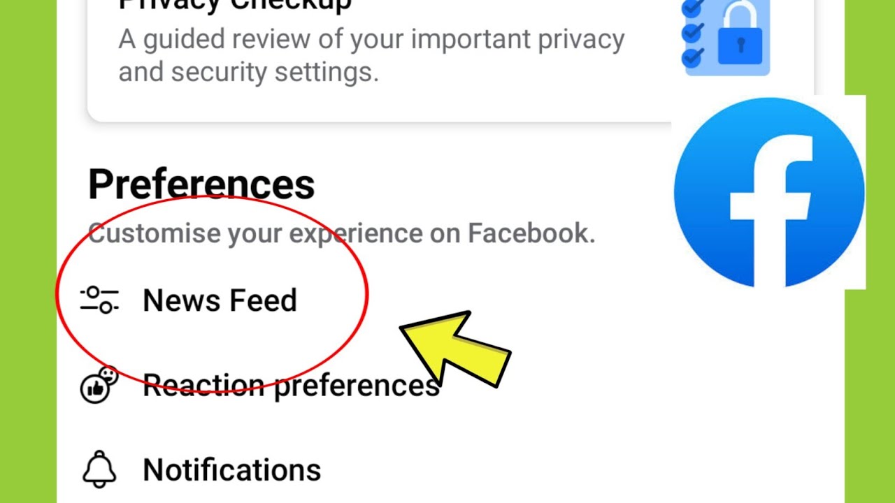 Настройки ленты новостей Facebook