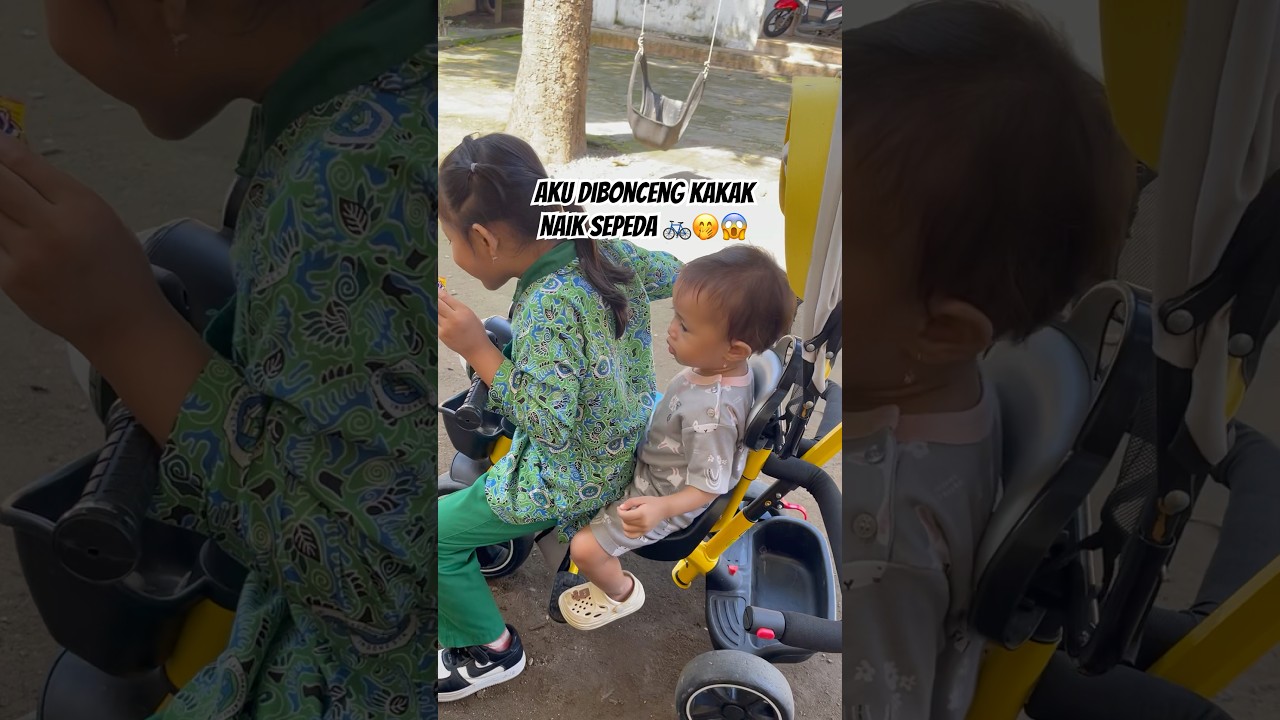 Aku dibonceng sama kakak🫣😍 #shorts #shortvideo #viralvideo #trendingshorts #funny #sepeda #fyp