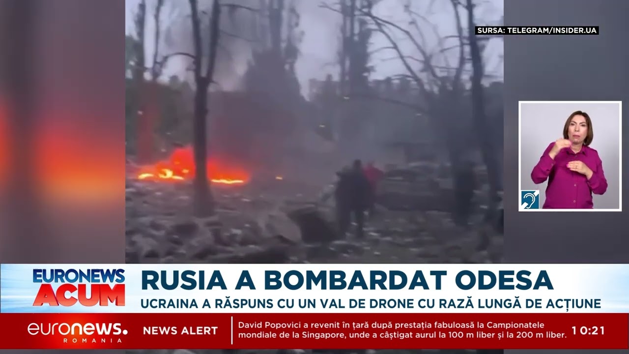 Rusia a bombardat Odesa. Ucraina răspuns cu un val de drone cu rază lungă de acțiune