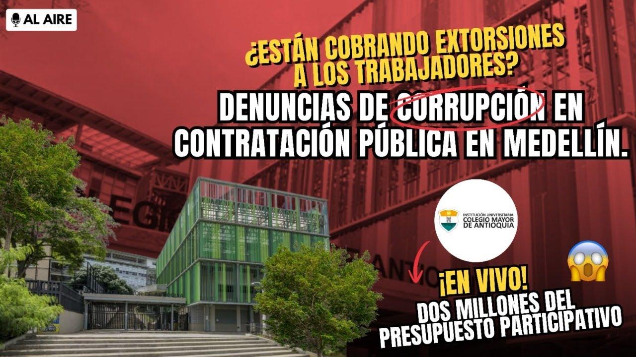 Denuncias de extorsión a contratistas de programa de la Alcaldía de Medellín