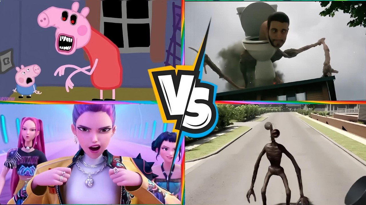 Skibidi Toilet🆚PEPPA PIG.EXE 🆚Siren Head🆚Kpop demon hunter 🎶 Tiles Hop EDM Rush