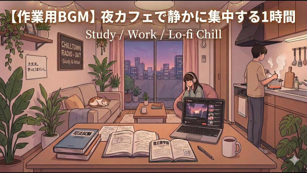 【作業用BGM】カフェで自然に集中する1時間｜Study  Work  Chill Cafe Music
