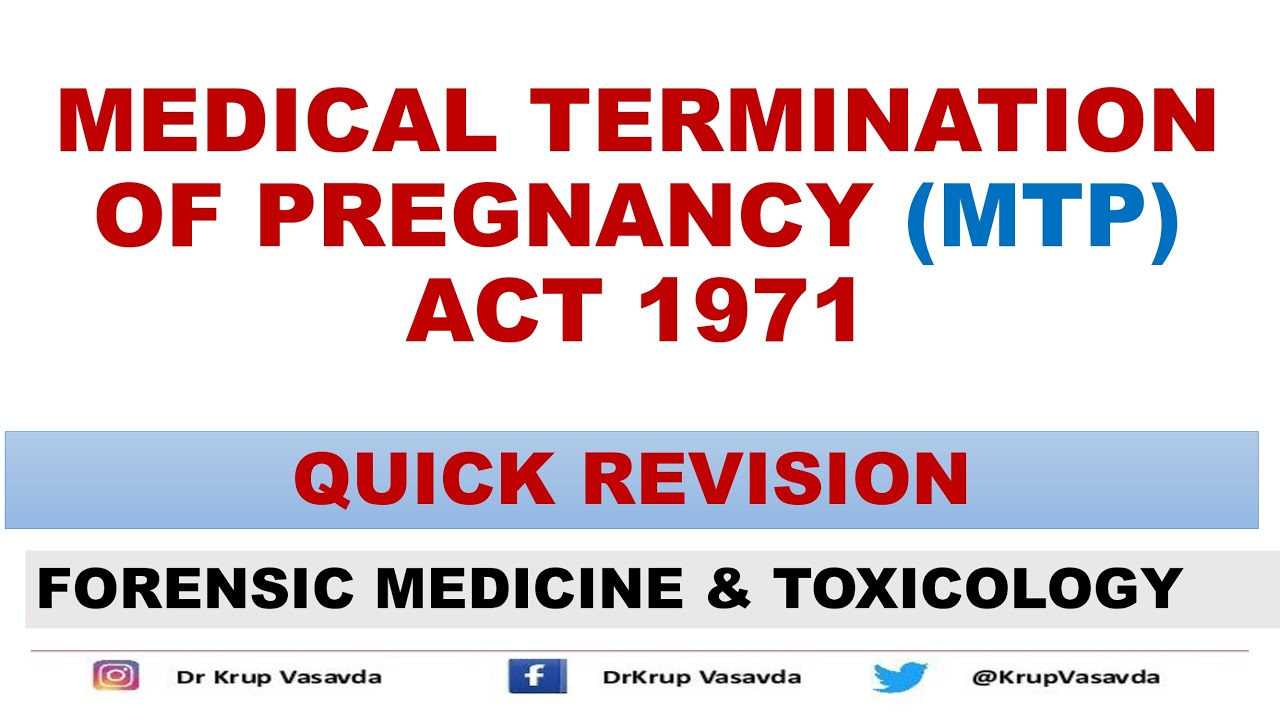 Medical Termination of Pregnancy Act 1971 | MTP Act 1971 | Dr Krup Vasavda