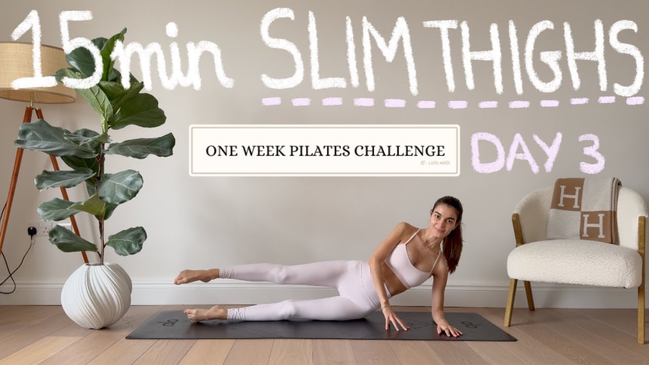 15MIN SLIM THIGHS WORKOUT | DAY 3 PILATES CHALLENGE | NO EQUIPMENT