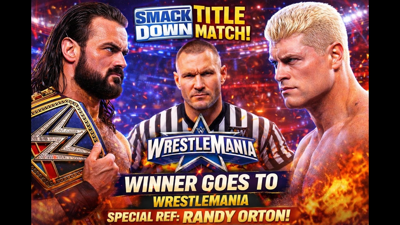 Cody Rhodes vs Drew McIntyre – WWE Championship Match on SmackDown! Randy Orton Special Ref!