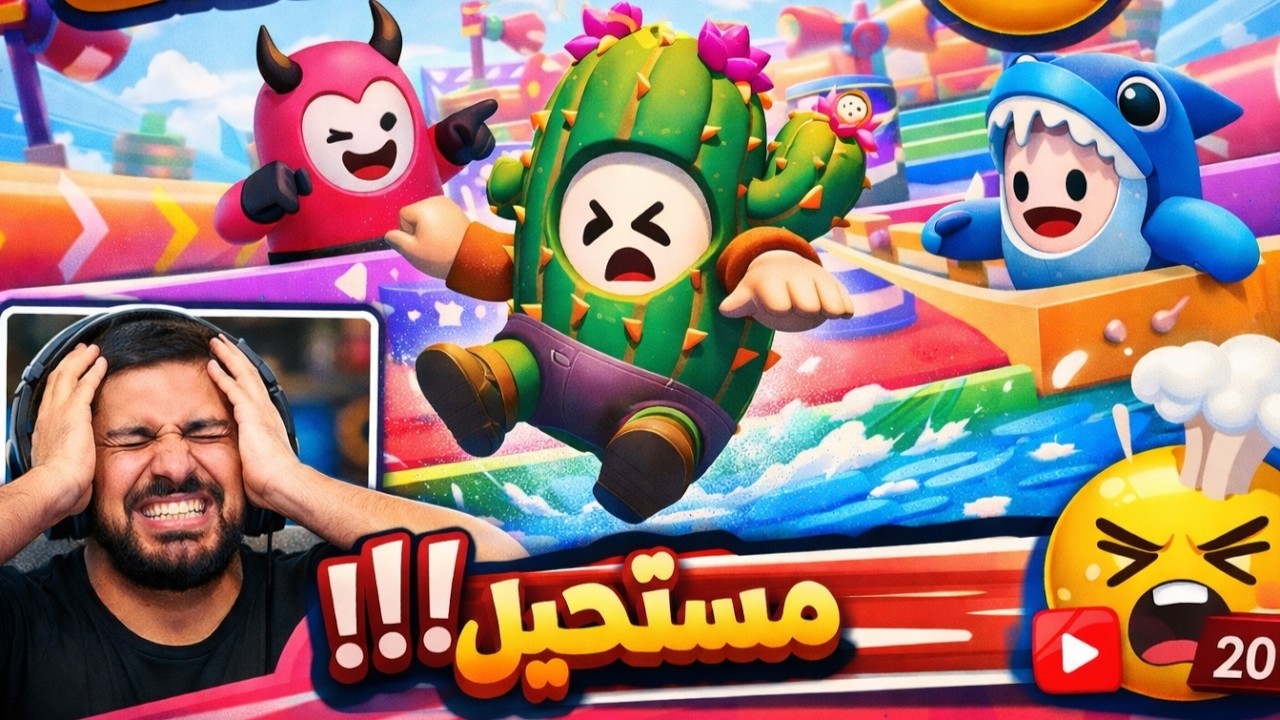 فول قايز ختمت المنوبة (أتحداك تستمتع😞) fall guys