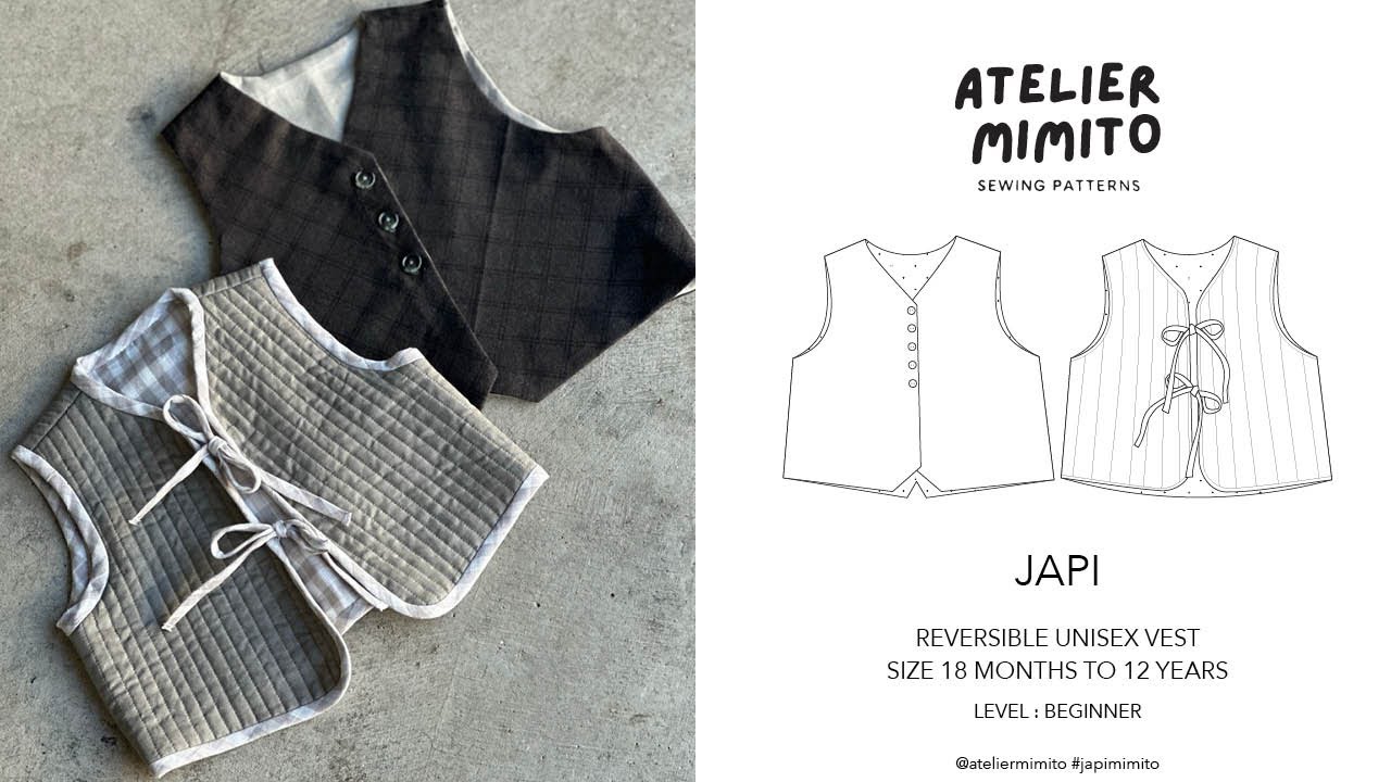 How to sew the #japimimito vest by @ateliermimito