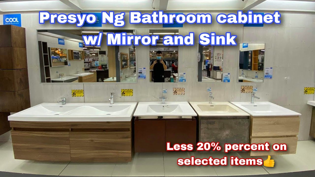 Presyo ng mga Bathroom cabinet with mirror and sink