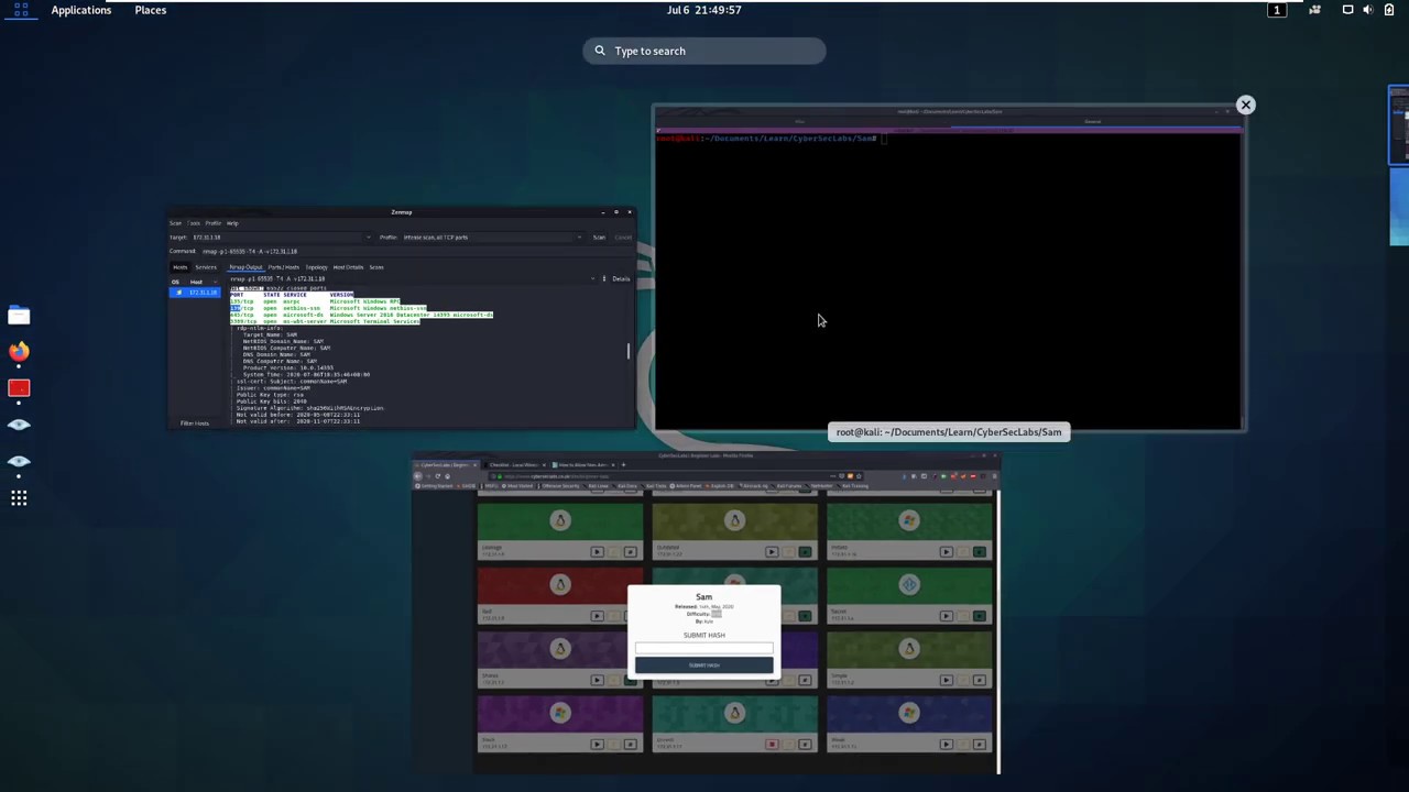 CyberSecLabs - Sam - Windows [Walkthrough]
