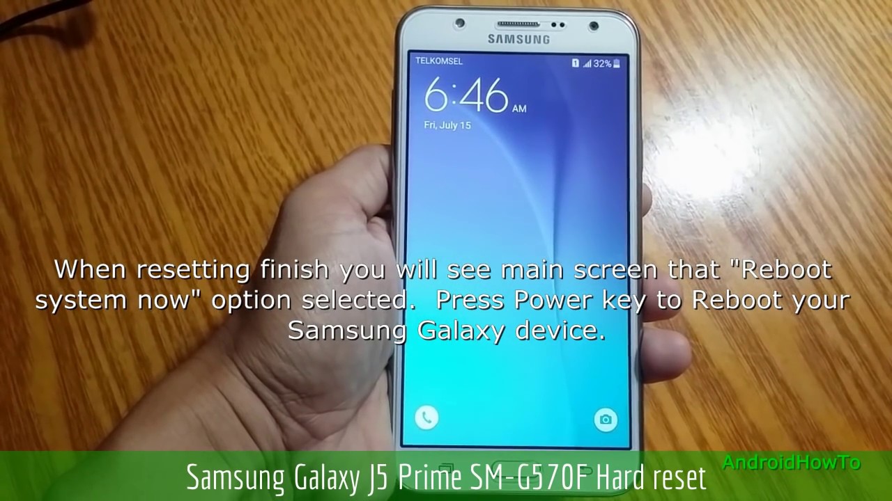 Samsung Galaxy J5 Prime SM-G570F Hard reset