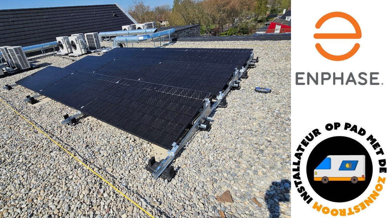Enphase IQ8MC met DMEGC 450wp glas glas zonnepanelen monteren platdak
