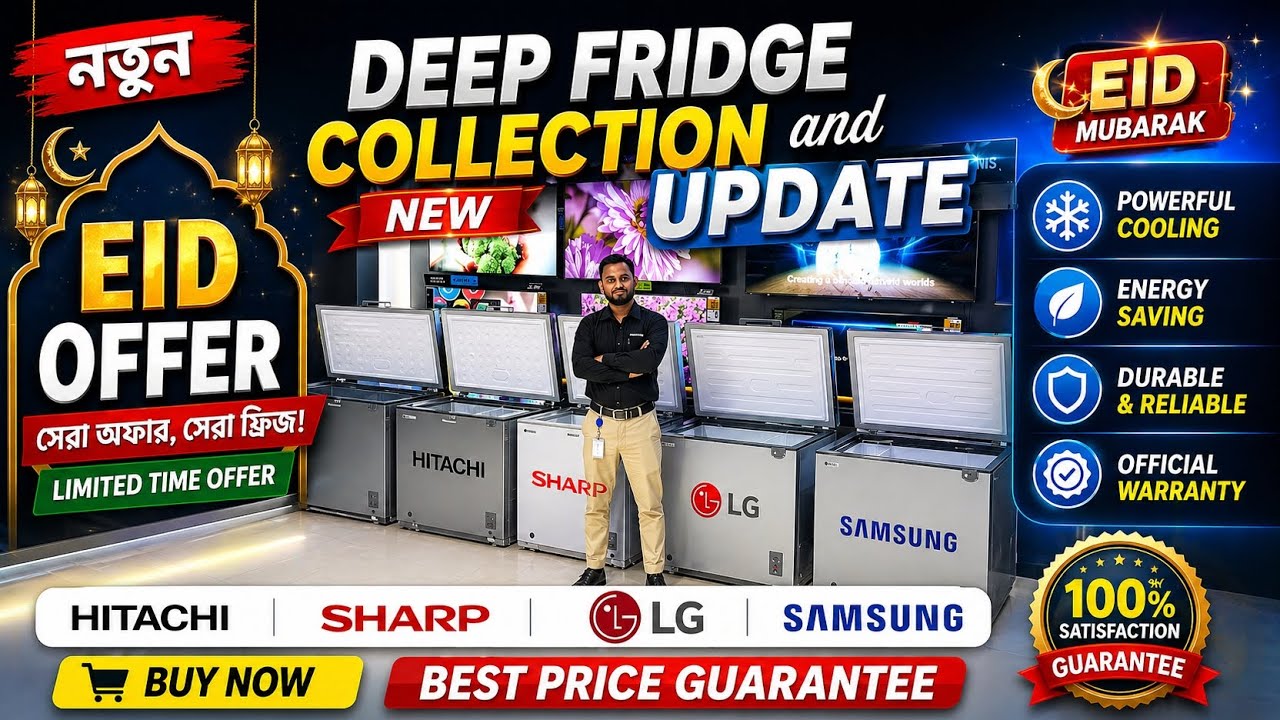 Deep fridge price in Bangladesh 2026 Hitachi,LG, Sharp 