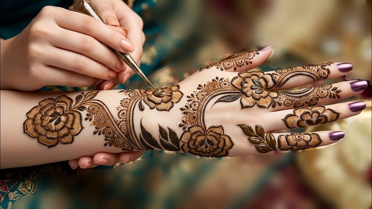 Beautiful Stylish Mehndi Design for front hand |  bold floral henna style | Eid Mehndi design 2026