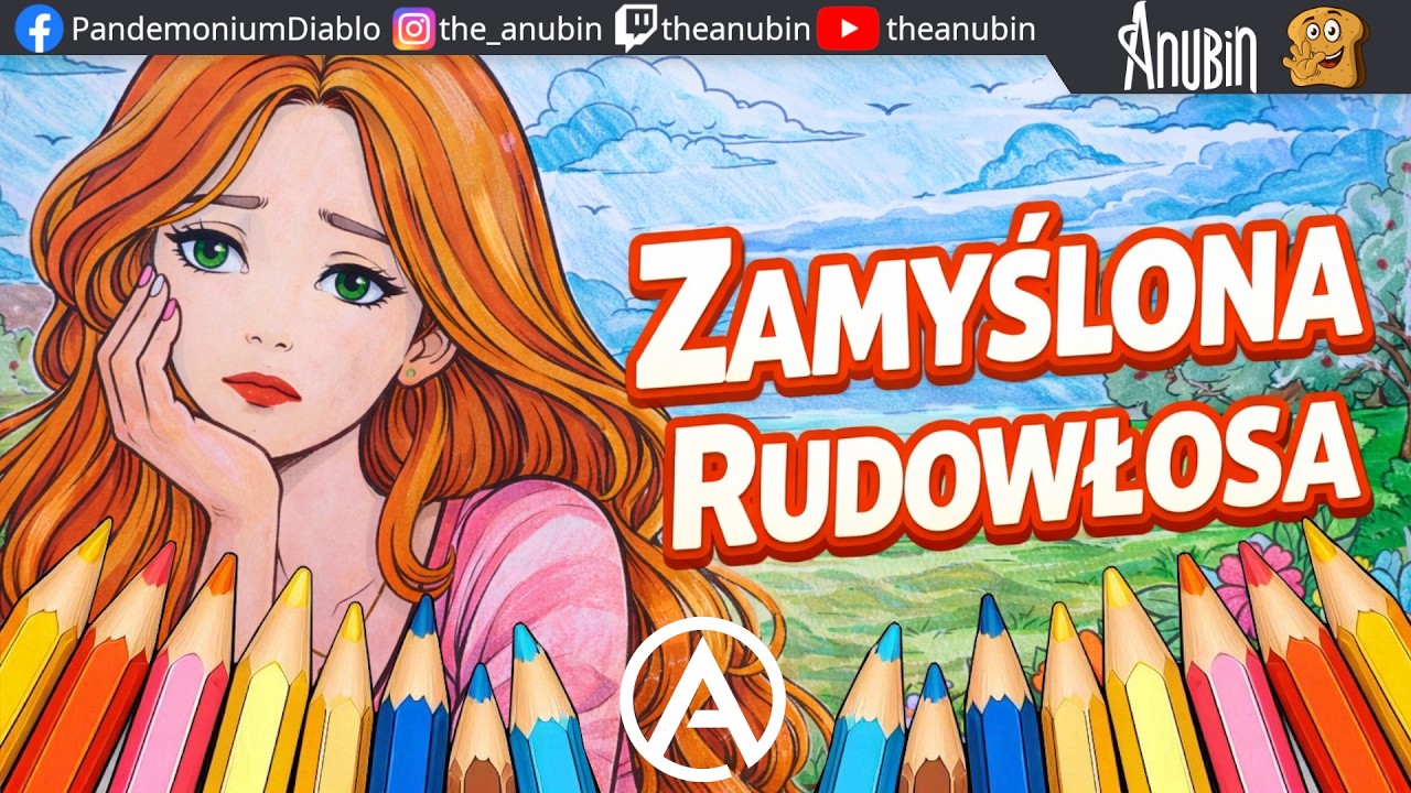 Zamyślona Rudowłosa - Kolorowanka w przyspieszonym tempie