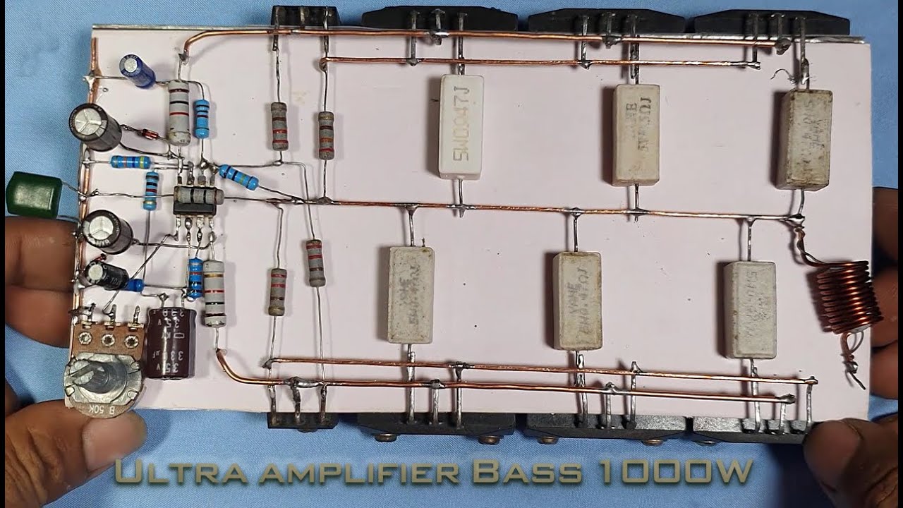 Ultra Bass amplifier 1000W with Transistor at home