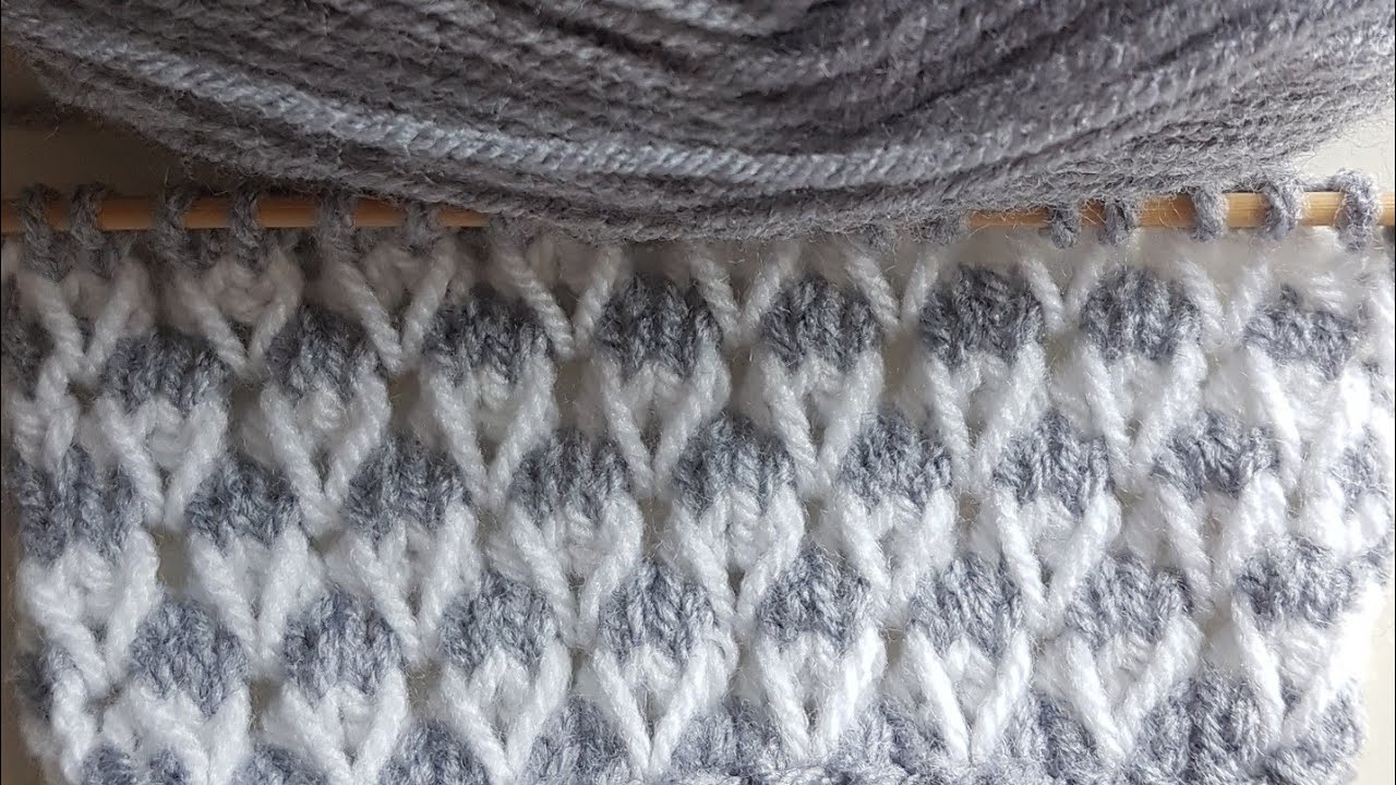 Strickmuster zweifarbig 😍