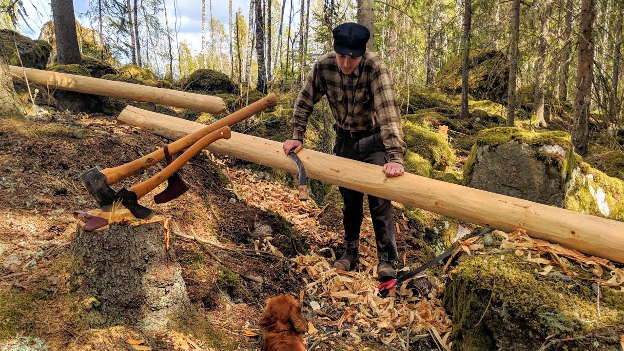 Prepping Timber Logs for Log Cabin | 3.0 | -One Man Traditional Log Cabin series
