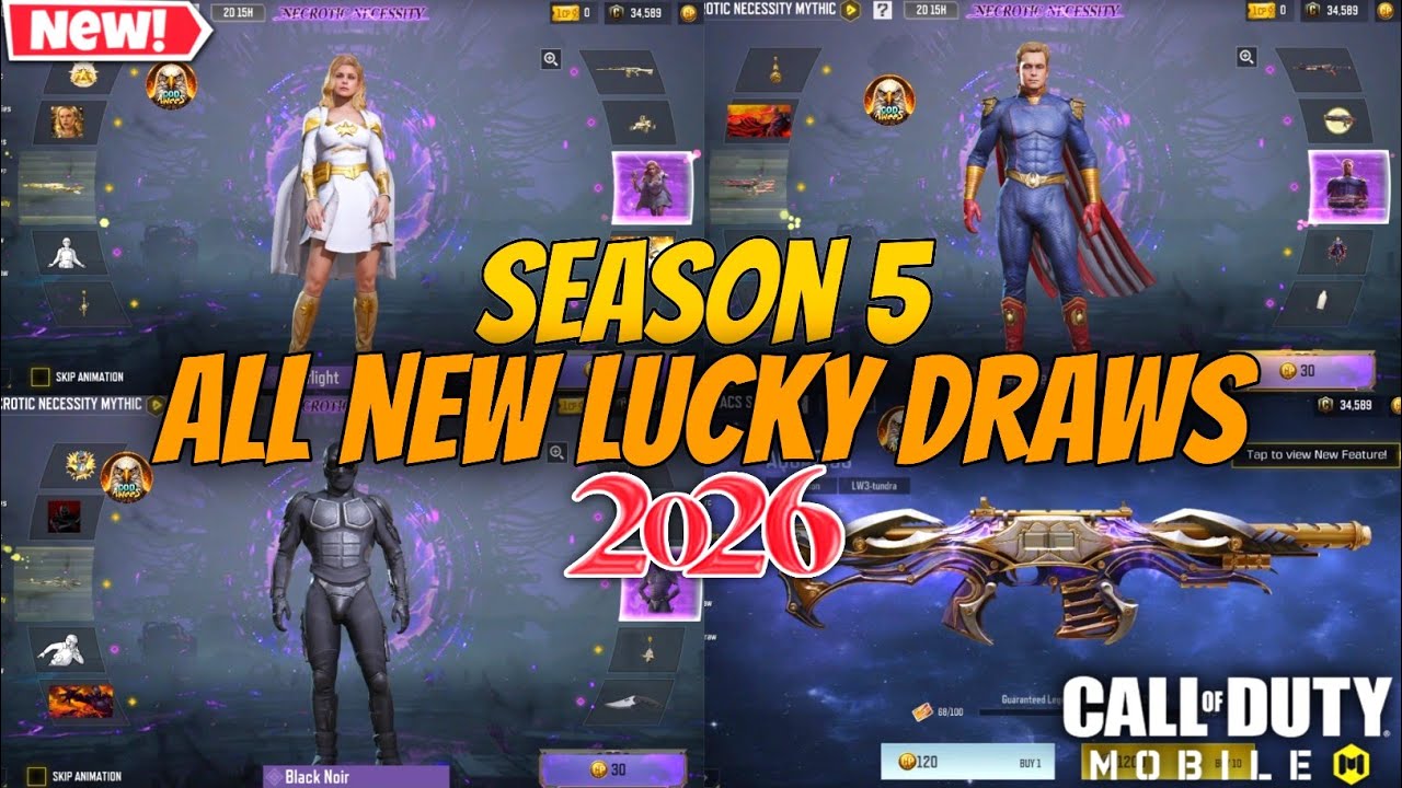Season 5 All New Upcoming Lucky Draws 2026 | The Boys+Zodiac Armory Series Lucky Draws | CODM Leaks