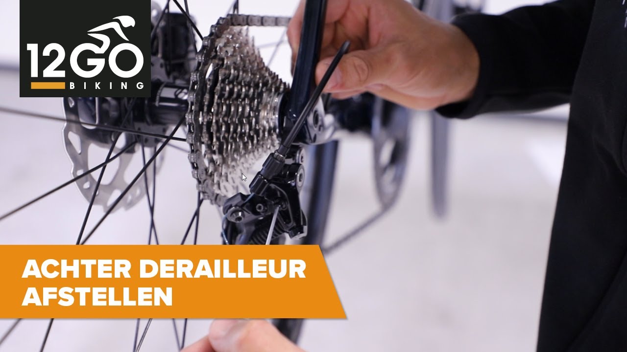 Hoe stel je de achterderailleur van je fiets af?