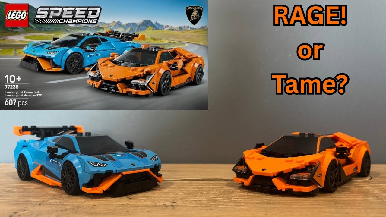 LEGO Speed Champions Lamborghini Revuelto & Huracán STO Review! Battle of The Raging Bulls! 77238