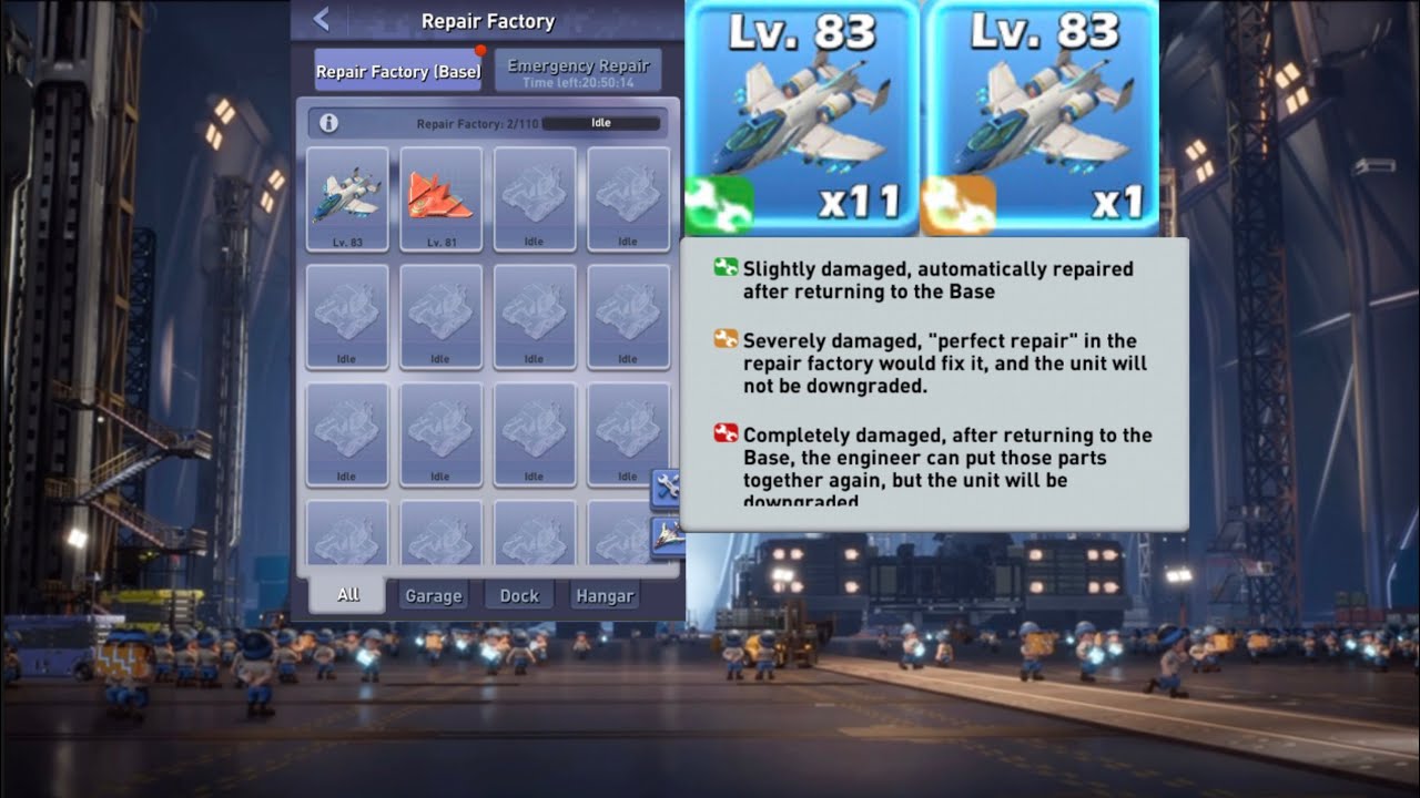 TOPWAR: How does the : REPAIR FACTORY work ?