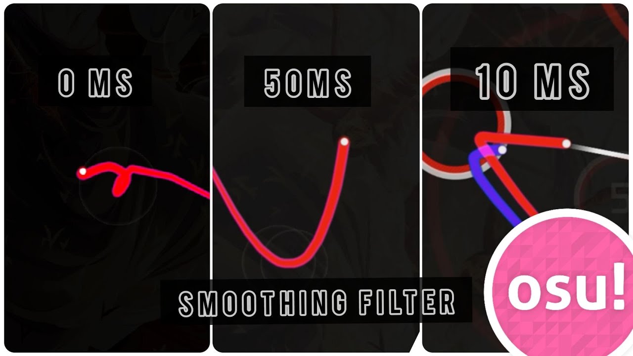 osu! Comparing tablet cursor smoothing!